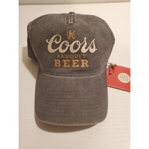 American Needle Coors Banquet Beer Cinder Baseball Cap Grey Hat Snapback Adjust